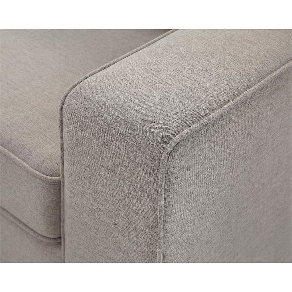 Light Gray 6-PC Fabric Modular Sectional Sofa with Ottoman O866