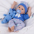 Lifelike Girl Doll 22 inch Silicone Newborn Baby Doll with Bunny Toy H2852