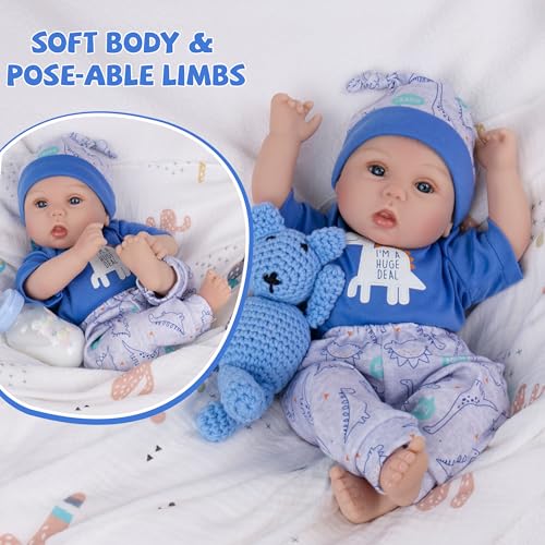 Lifelike Girl Doll 22 inch Silicone Newborn Baby Doll with Bunny Toy H2852