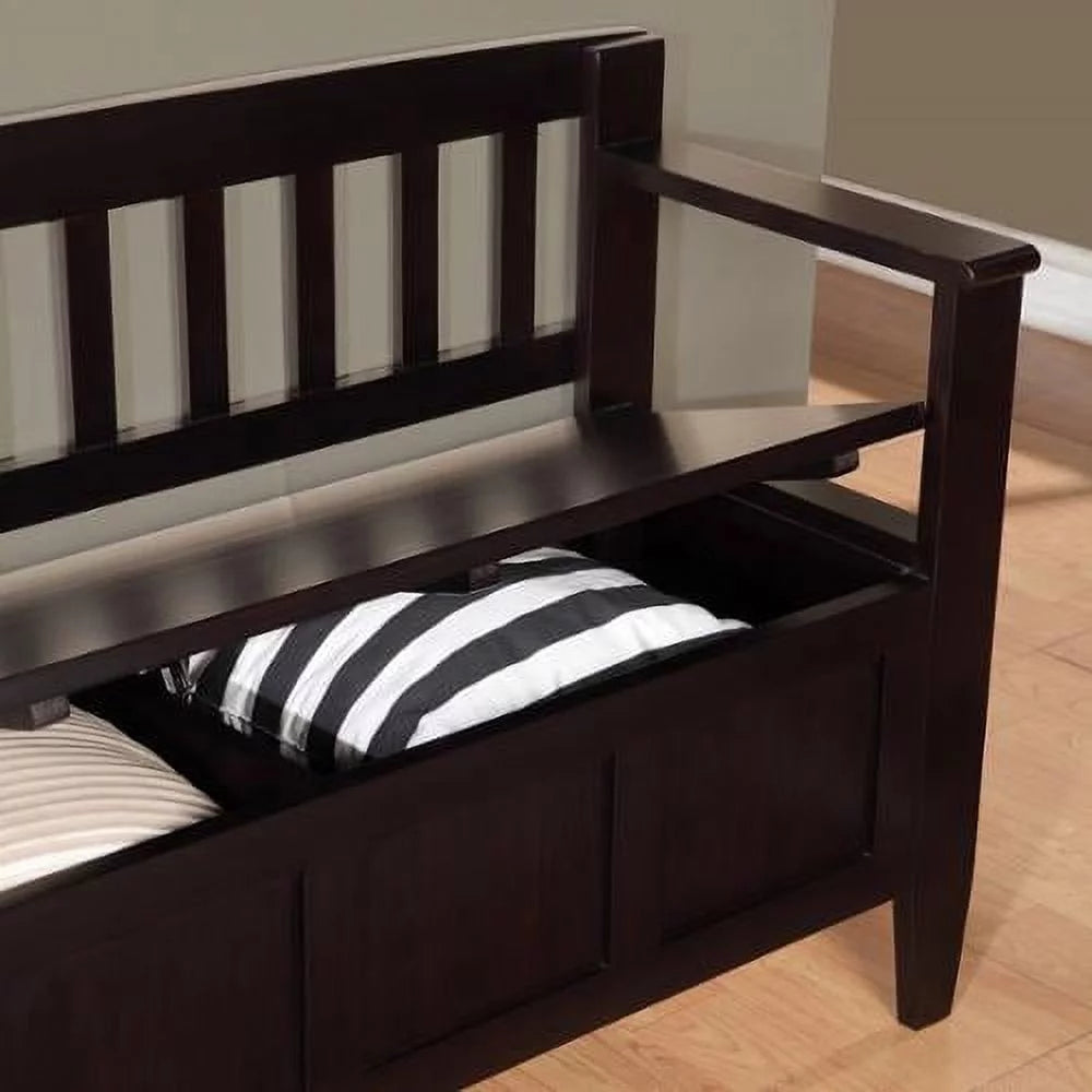 Solid Wood 48 inch Wide Storage Bench N81136