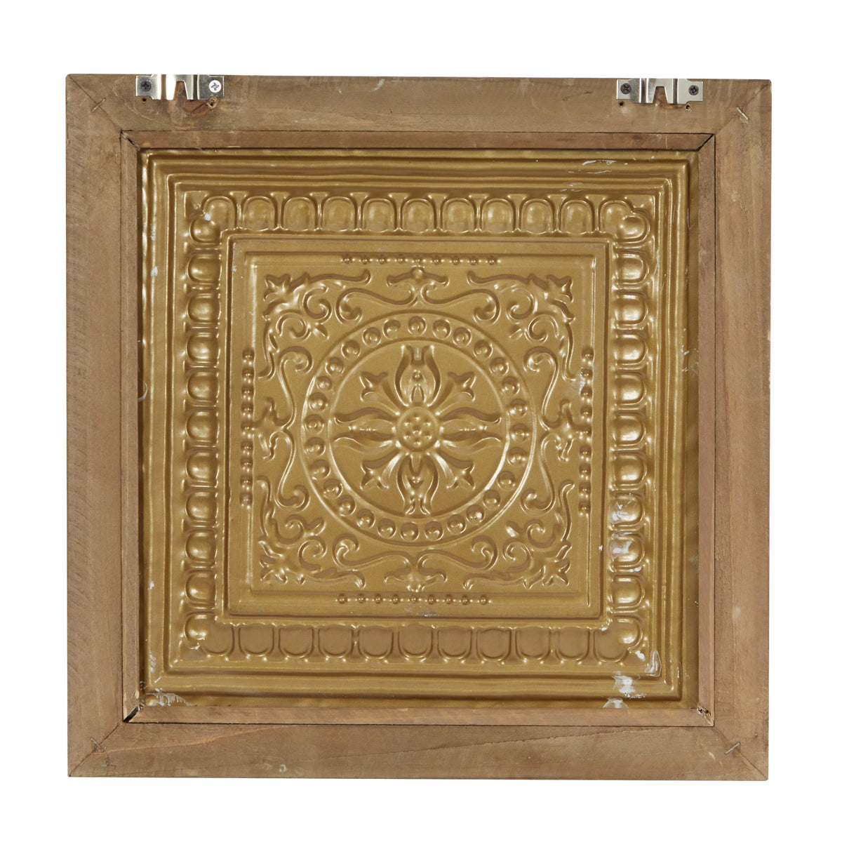 Gold Metal Floral Wall Decor with Mirror Panels 3 Count N470080