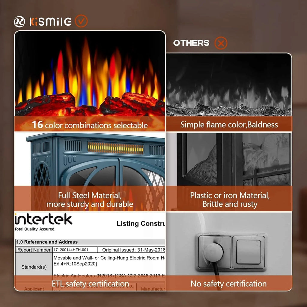3D Infrared Electric Fireplace Stove C15427