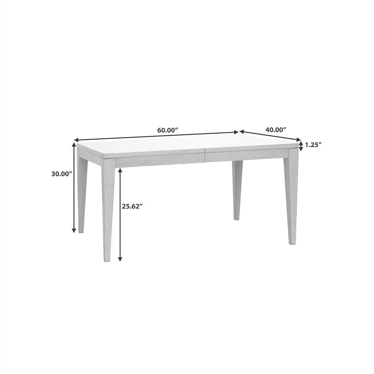 Contemporary Wood Dining Table in Dove Gray K567902