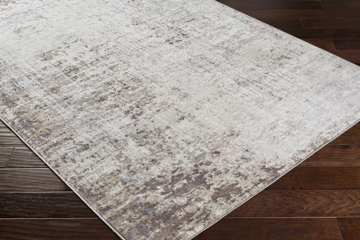 Neutral Abstract Runner Rug A183671