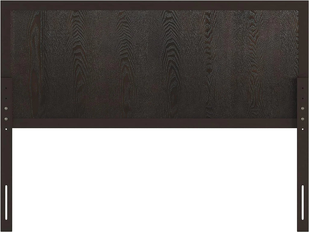 Queen Size Dark Brown Wooden Adjustable Headboard I555