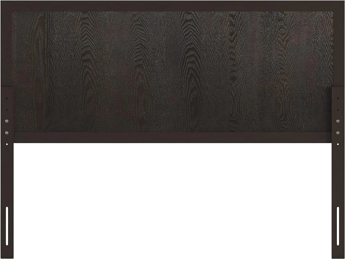Queen Size Dark Brown Wooden Adjustable Headboard I555