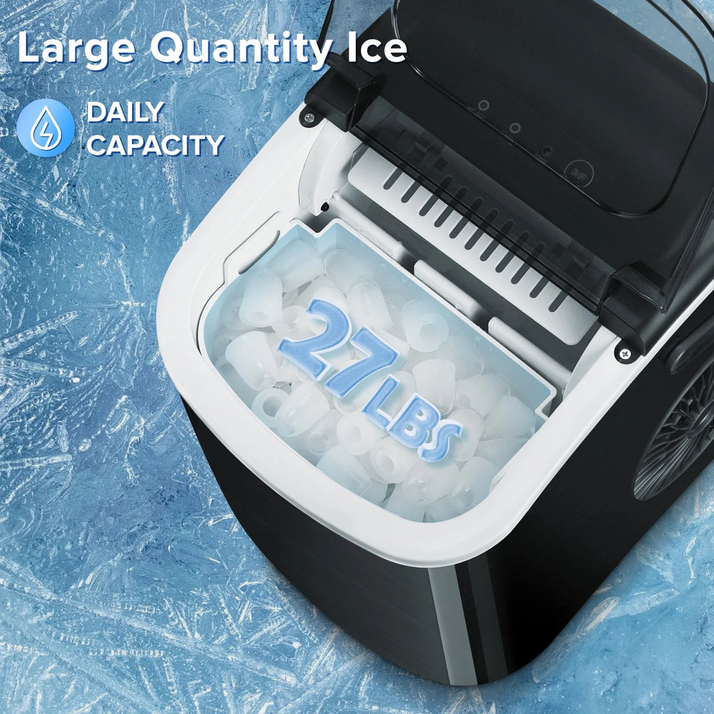Portable Countertop Ice Maker 26lbs/24H Stainless Steel Black K682448