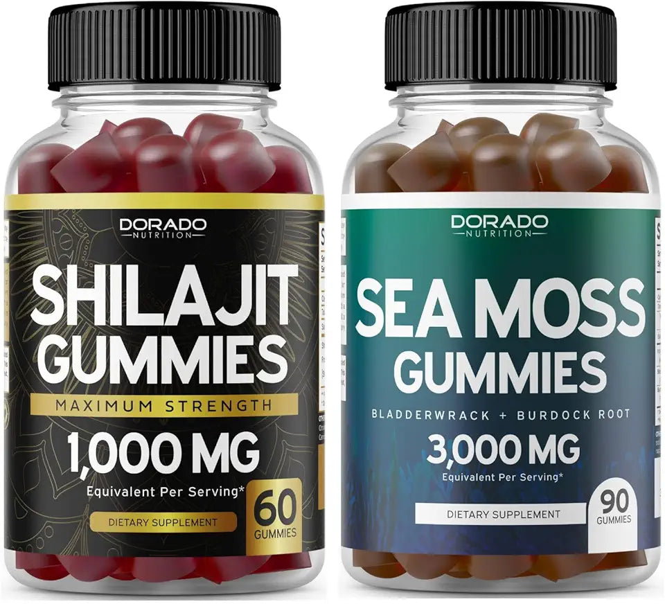 Shilajit Gummies and Irish Sea Moss Gummies W2124