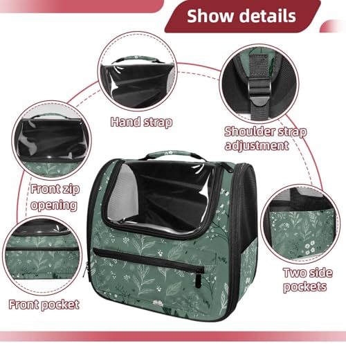 Halloween Pet Carrier Backpack with Ventilated Mesh Windows E341028