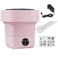 Pink Foldable Mini Washing Machine 8L H2599
