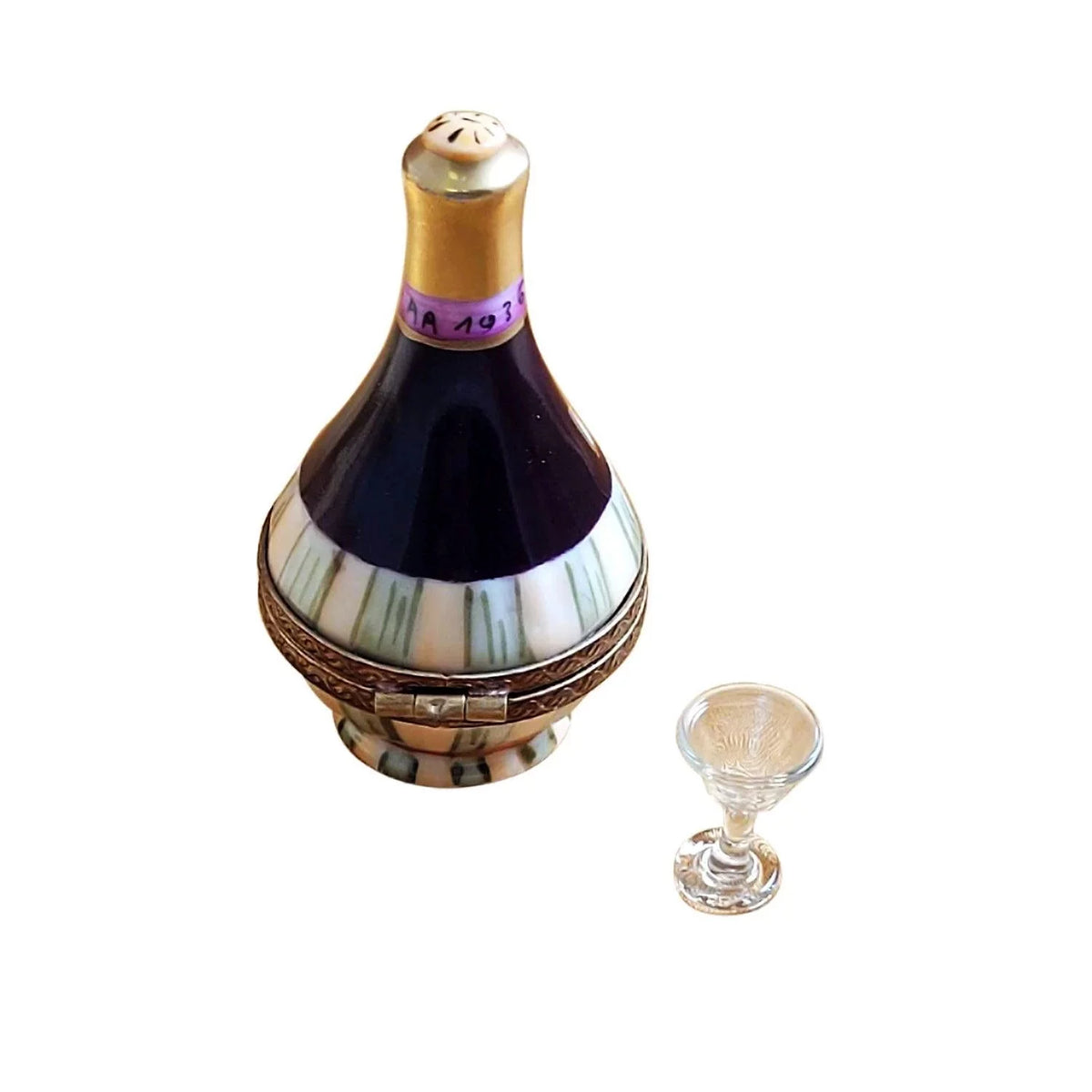 Porcelain Figurine with Removable Wine Glass X2949