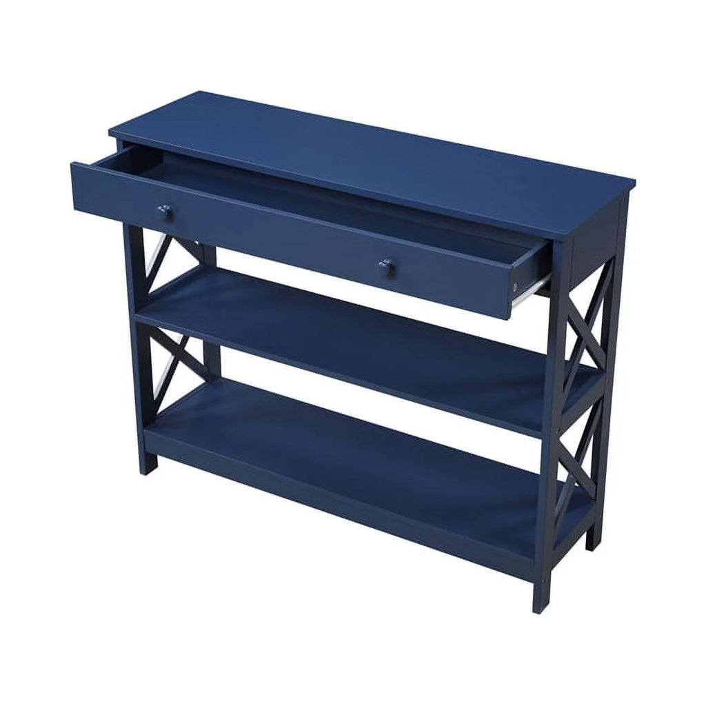 Cobalt Blue Wood Console Table T354597