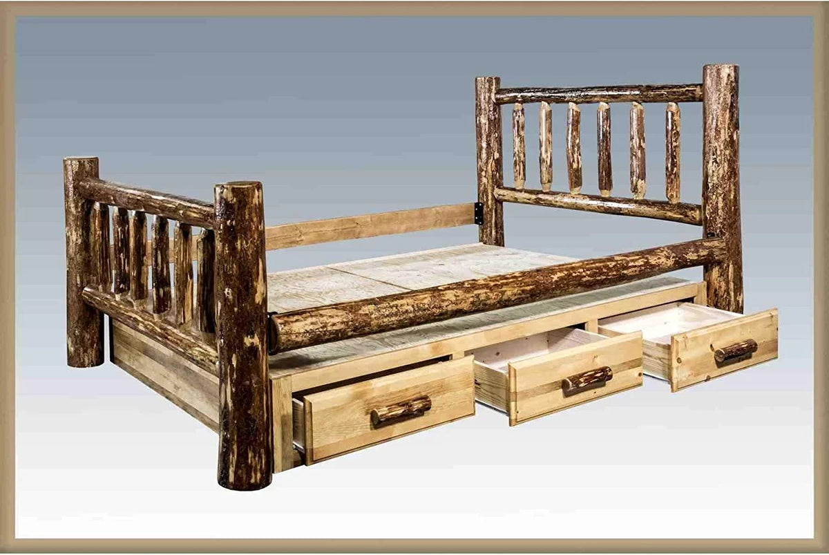 Queen Bed with Storage V197