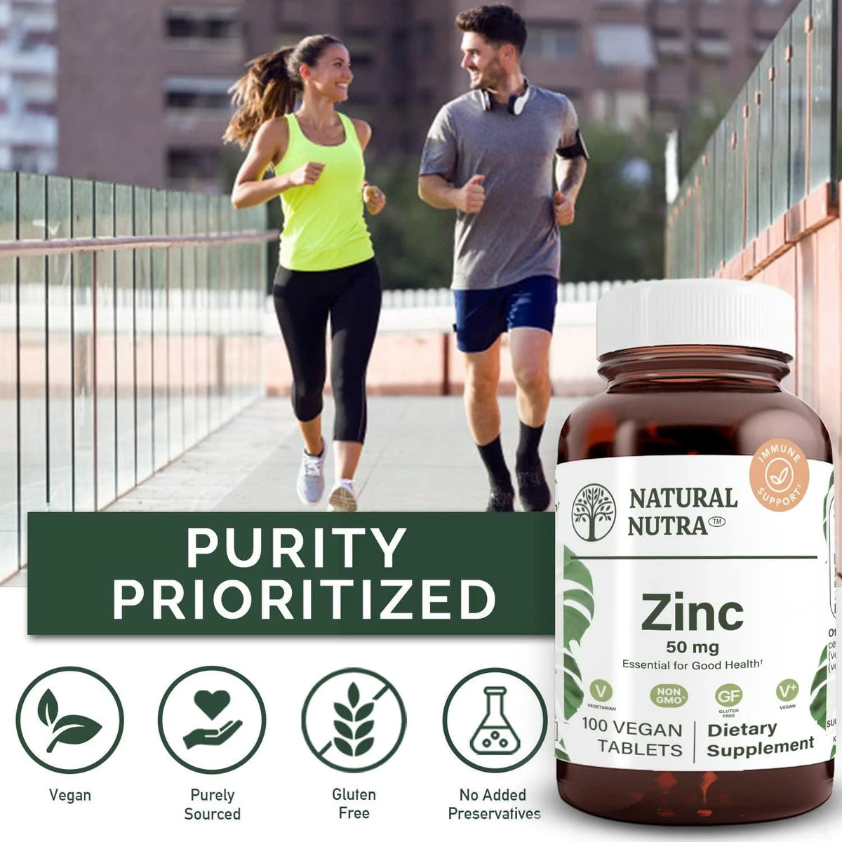 Zinc Gluconate 50mg Gluten Free Vegan Tablets J137774