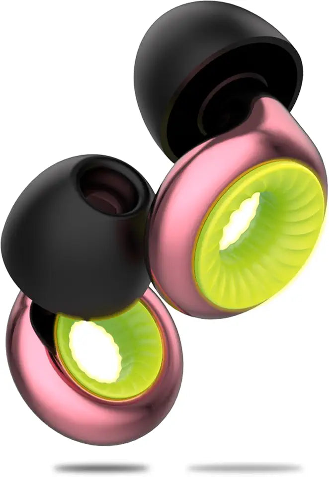 Reusable High-Fidelity Ear Plugs with Fluorescent Ring, 18 dB Noise Reduction D864