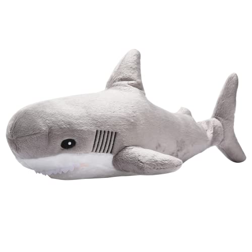 Large Multicolor Shark Stuffed Animal Plushie with 6 Mini Stuffed Toys K4399
