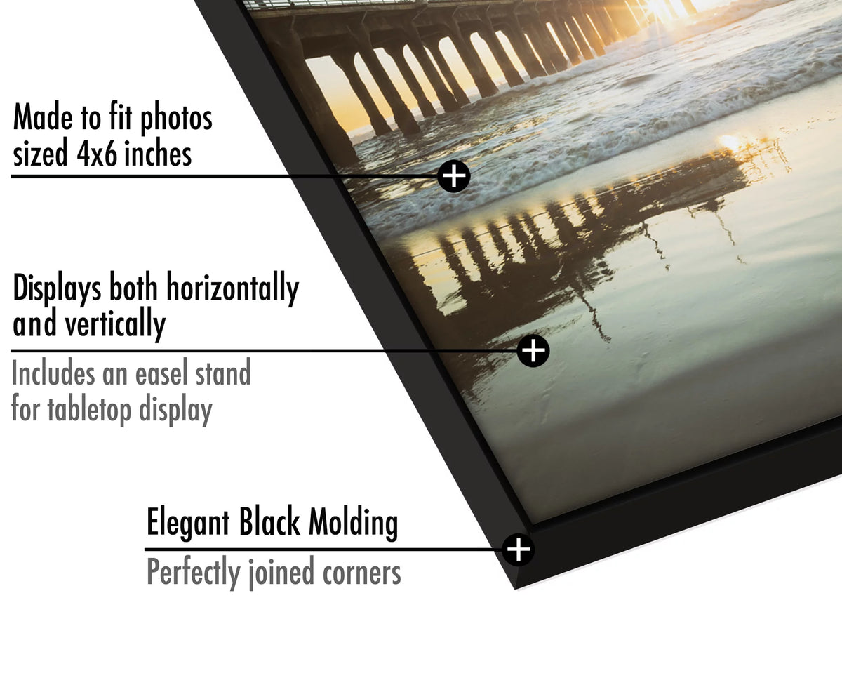 Black Set of 12 4x6 Picture Frames K2321