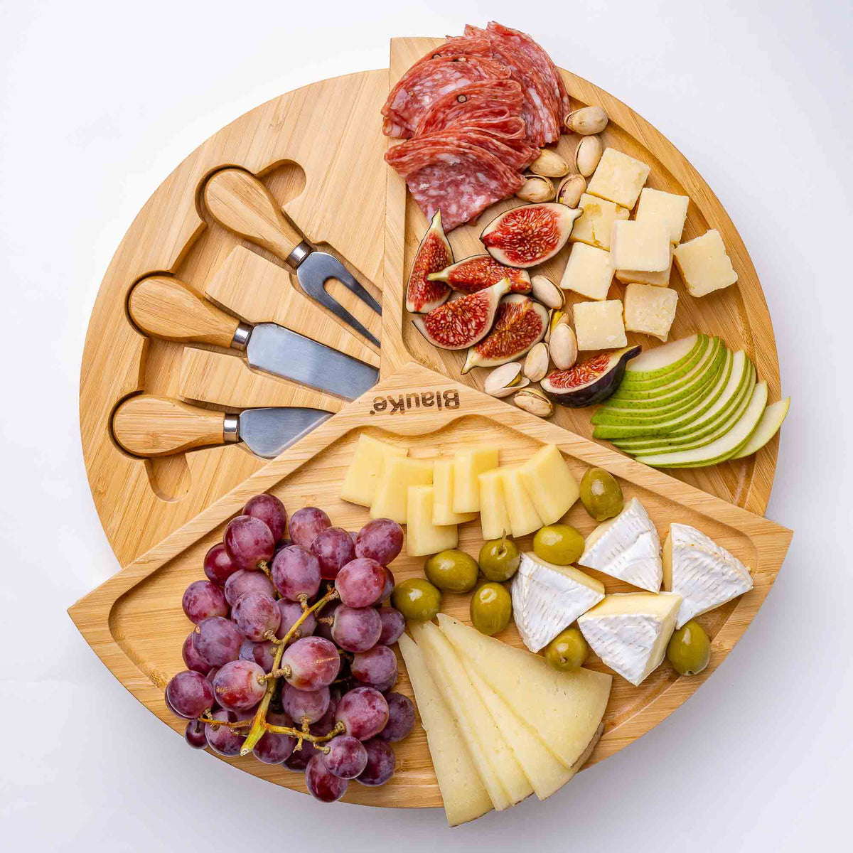 Bamboo Cheese Board and Knife Set V147009