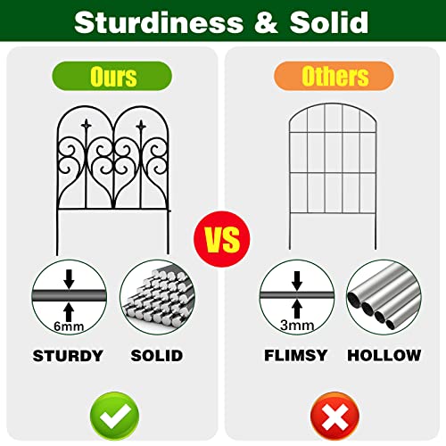 Decorative Garden Fence 32 in x 10 ft Rustproof Metal N300615