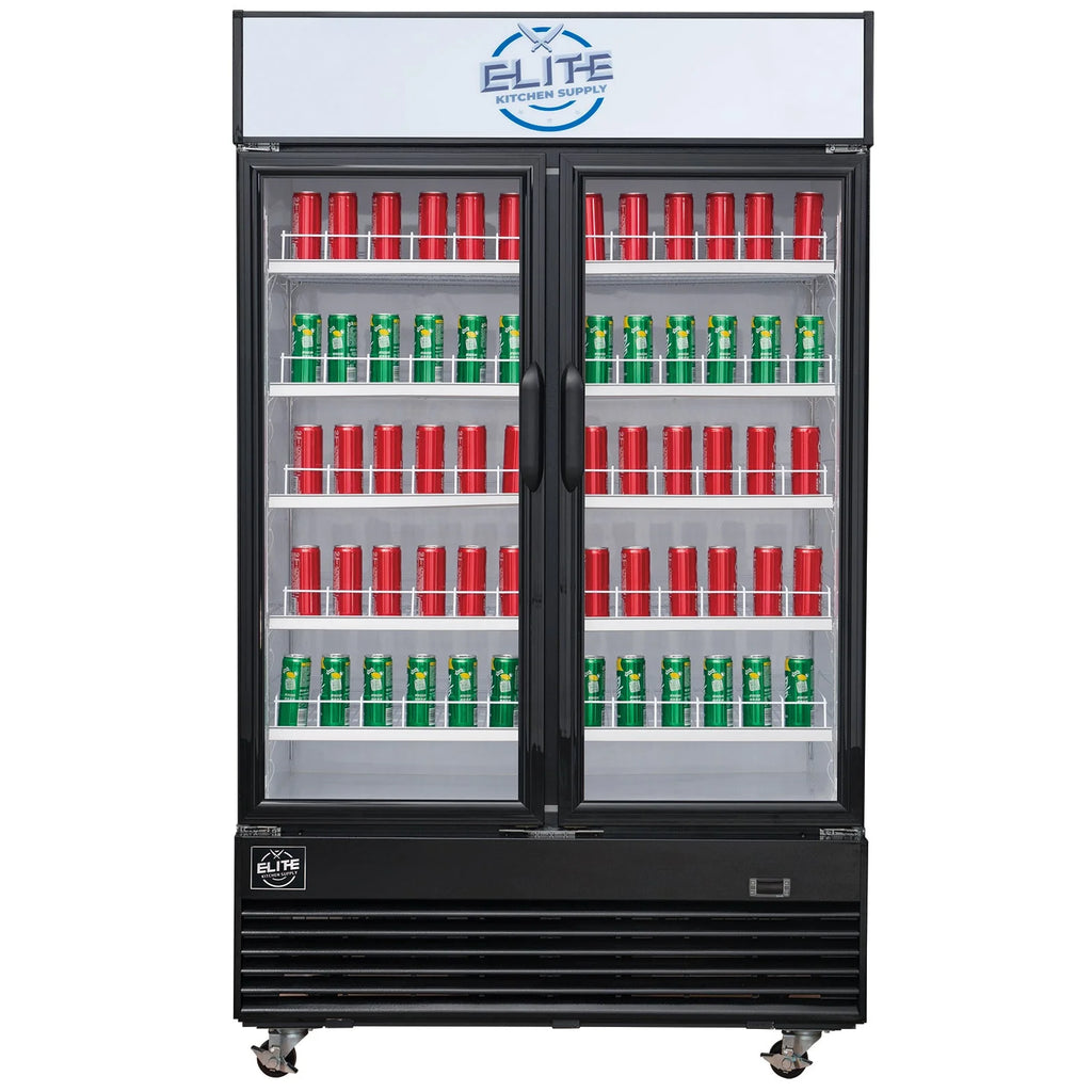 47 in. Two Glass Door Upright Merchandiser Refrigerator 34.4 Cu. Ft. Q182