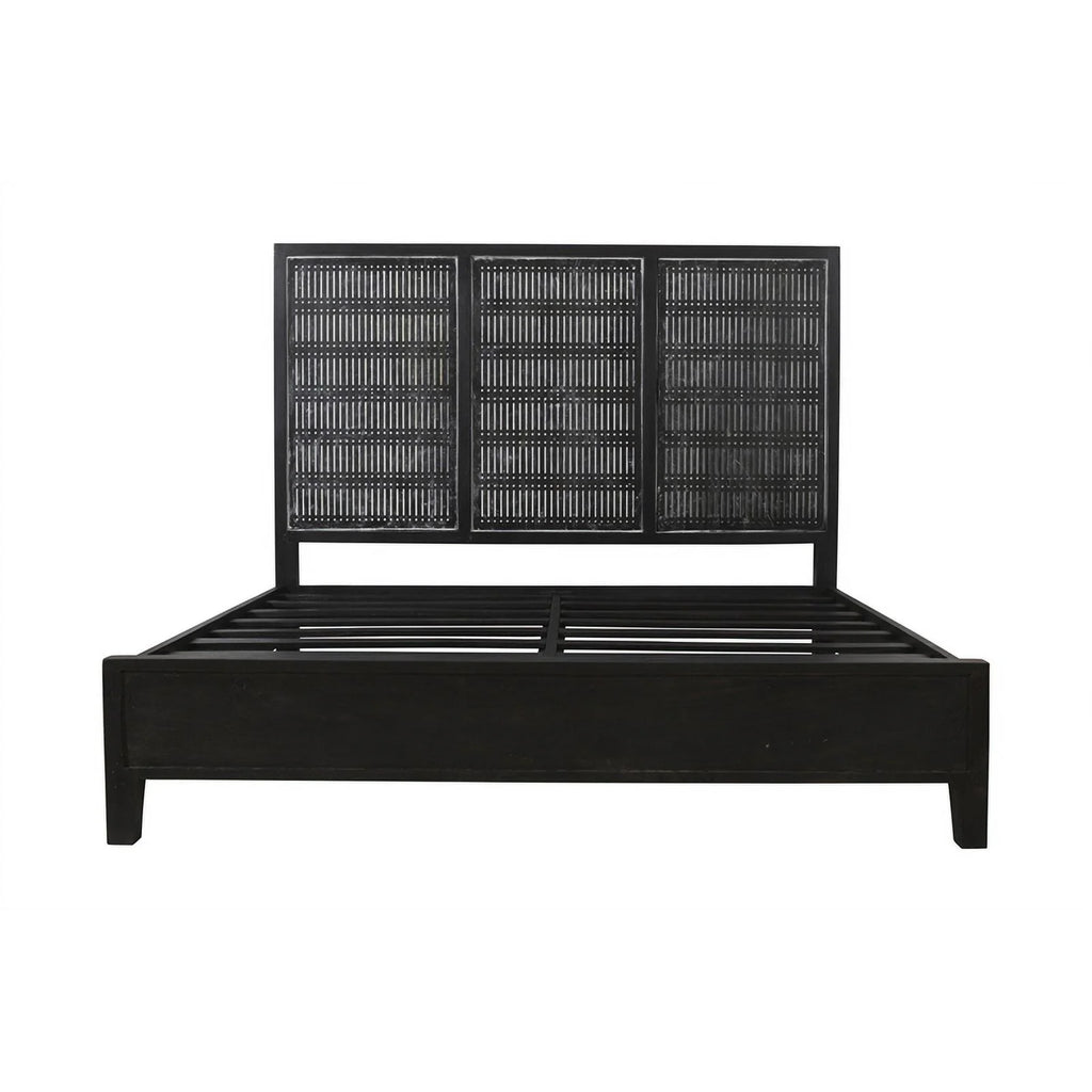 Solid Wood Eastern King Bed Antique Brown S87773