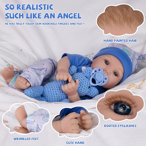 Lifelike Girl Doll 22 inch Silicone Newborn Baby Doll with Bunny Toy H2852