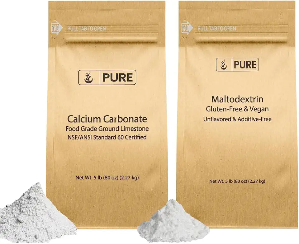 Maltodextrin and Calcium Carbonate Bundle, 5lbs Each T315056