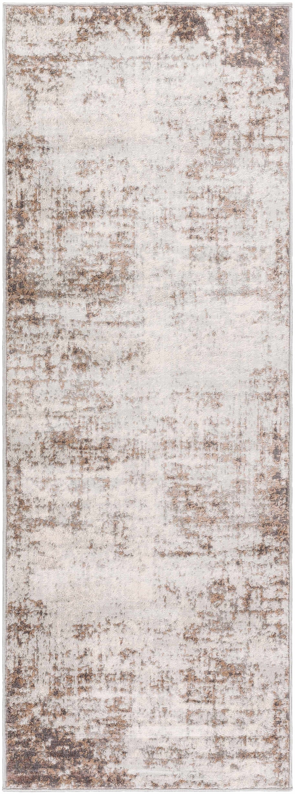 Neutral Abstract Runner Rug A183671