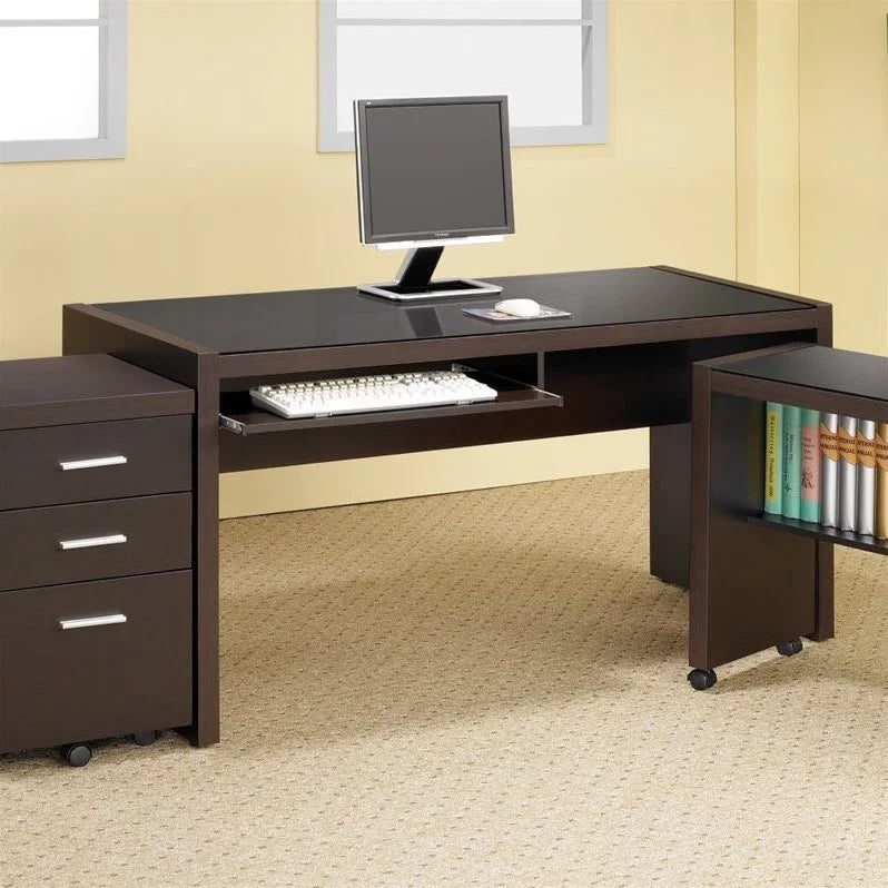 3 Piece Office Chair Computer Desk and Mobile File Cabinet V1192