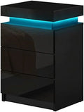 Modern Nightstand Set of 2 with 2 Drawers A178
