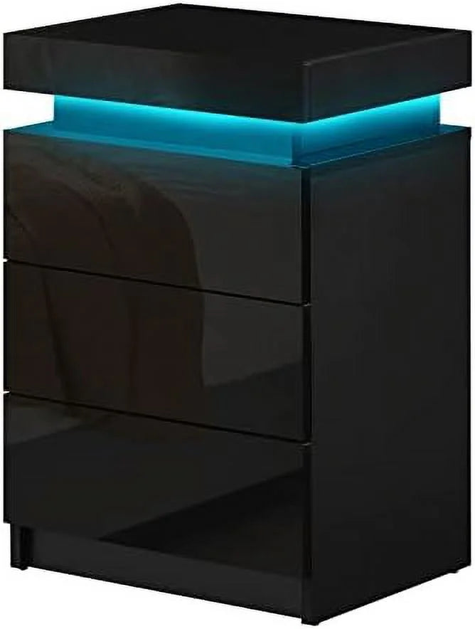 Modern Nightstand Set of 2 with 2 Drawers A178