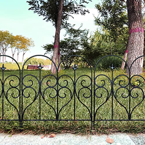 Decorative Garden Fence 32 in x 10 ft Rustproof Metal N300615