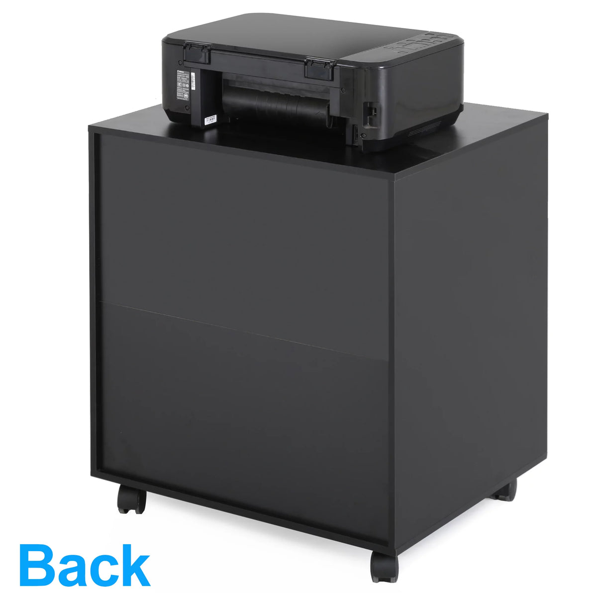 Black Mobile File Cabinet with Storage Q96937