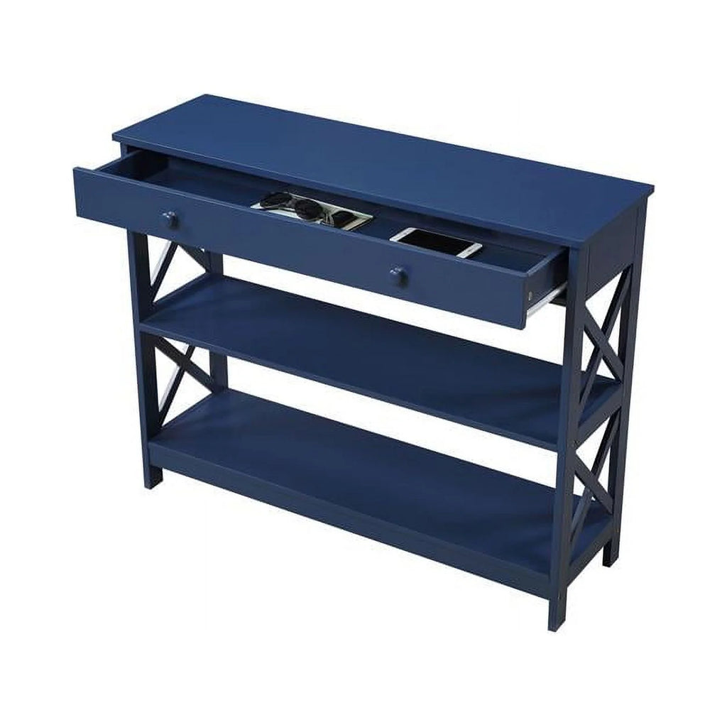 Cobalt Blue Wood Console Table T354597