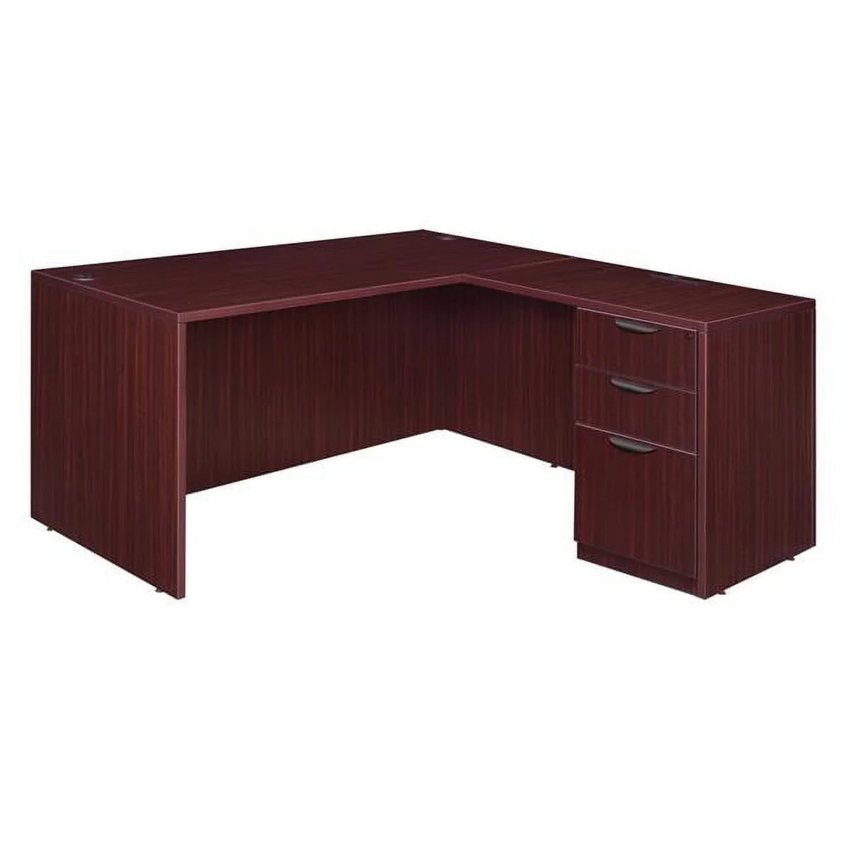 60 in. Mahogany L-Desk with 47 in. Return P4698