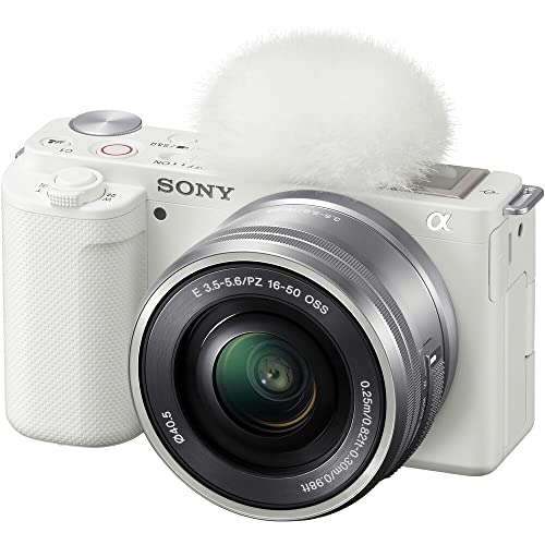 White Mirrorless Camera with 16-50mm Lens Z790265