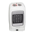White Portable Oscillating Ceramic Fan Heater with Thermostat D98501