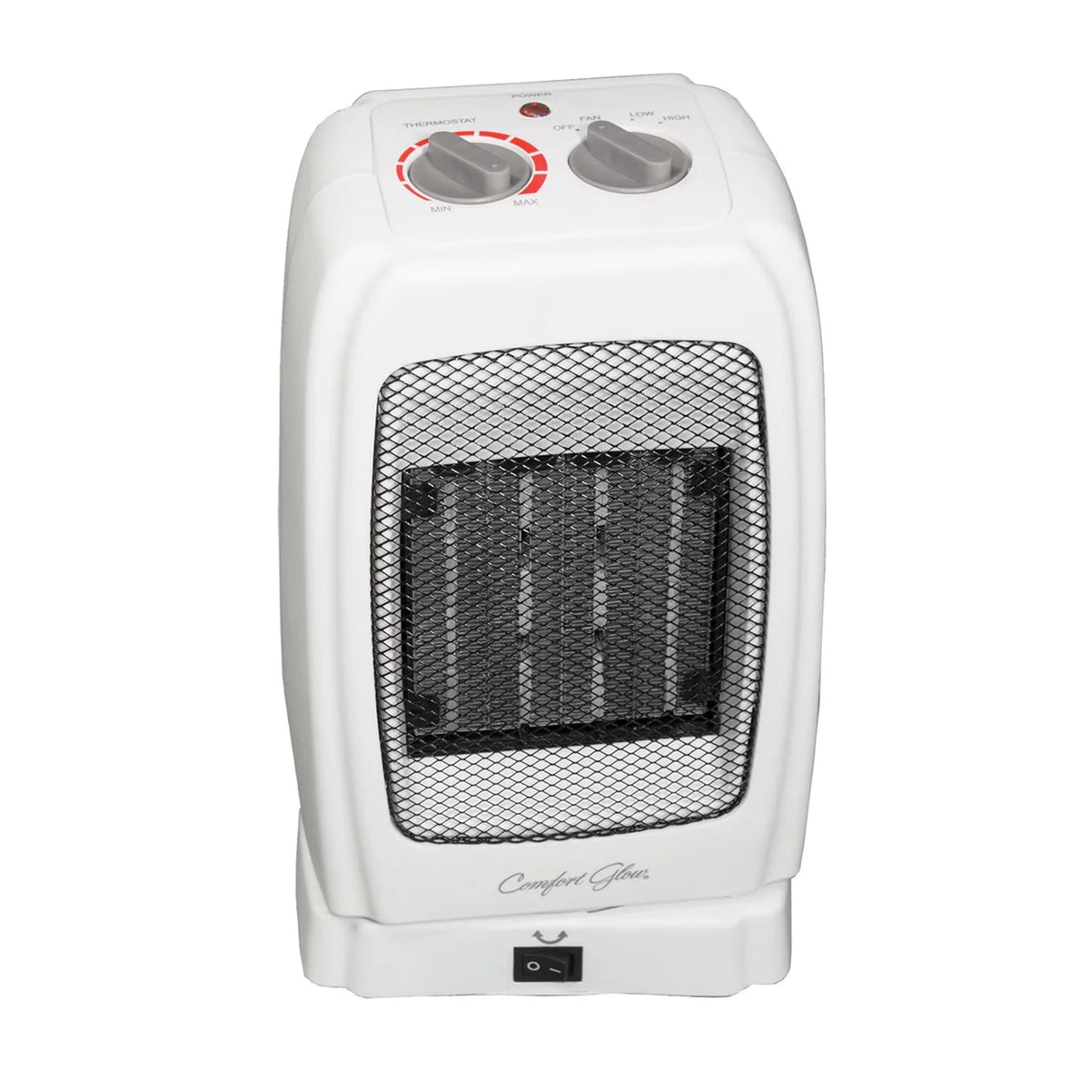 White Portable Oscillating Ceramic Fan Heater with Thermostat D98501