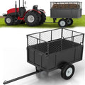 Heavy Duty 750lb ATV Dump Trailer, 17 Cu.Ft Yard Cart with Removable Sides X1547