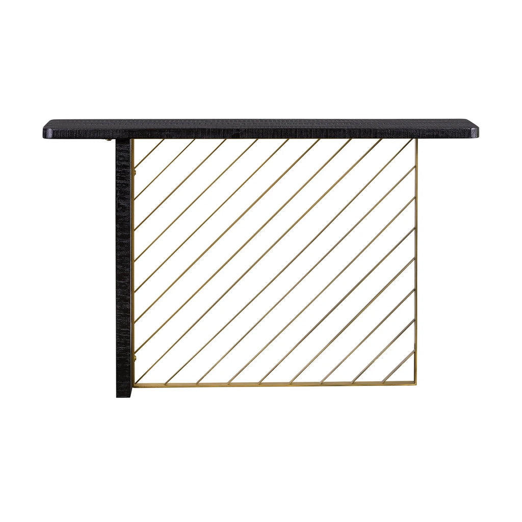 Black Wood Metal Console Table F99999