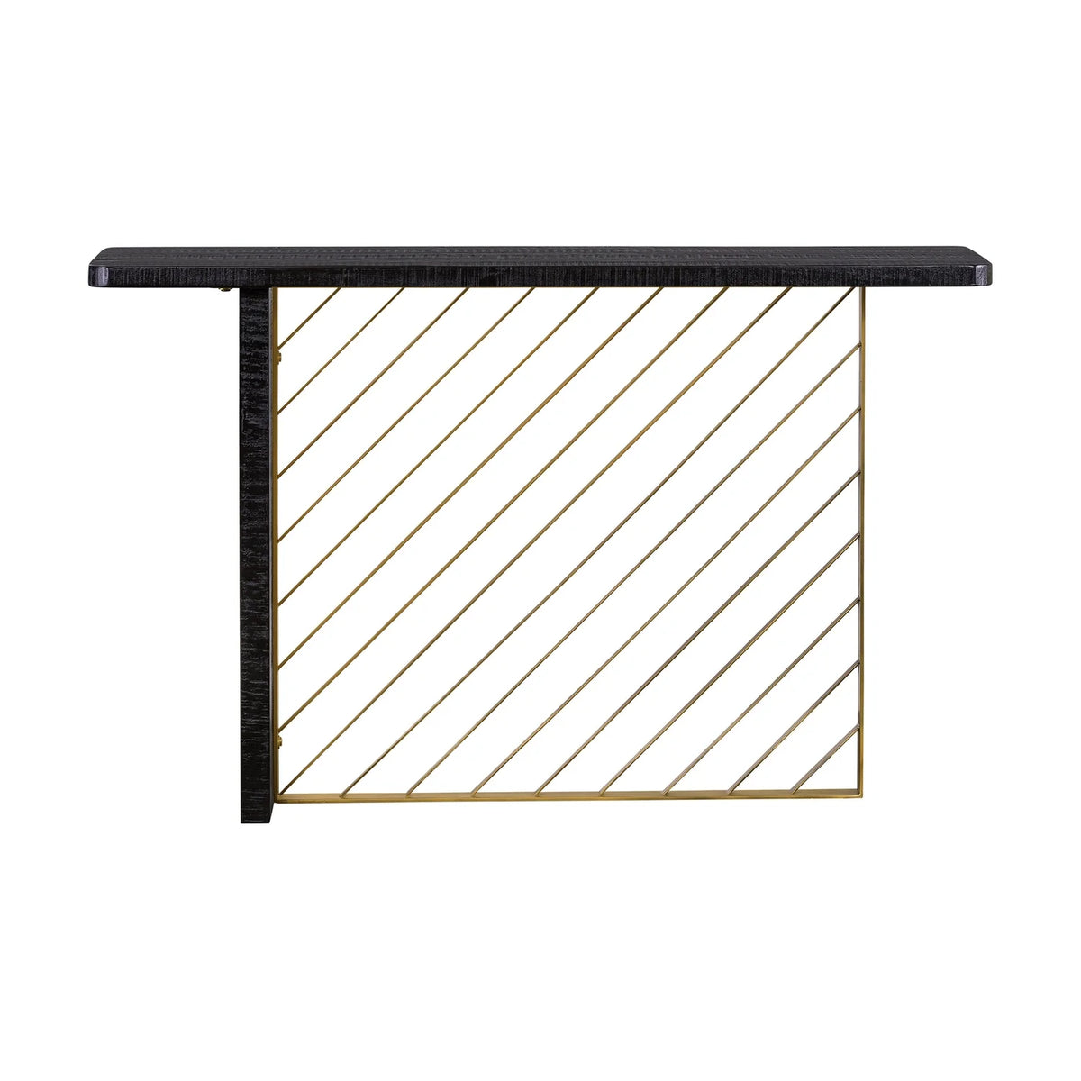 Black Wood Metal Console Table F99999