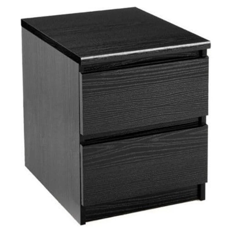Black 6 Drawer Dresser 5 Drawer Chest and Two Nightstands 4 Piece Set O955676
