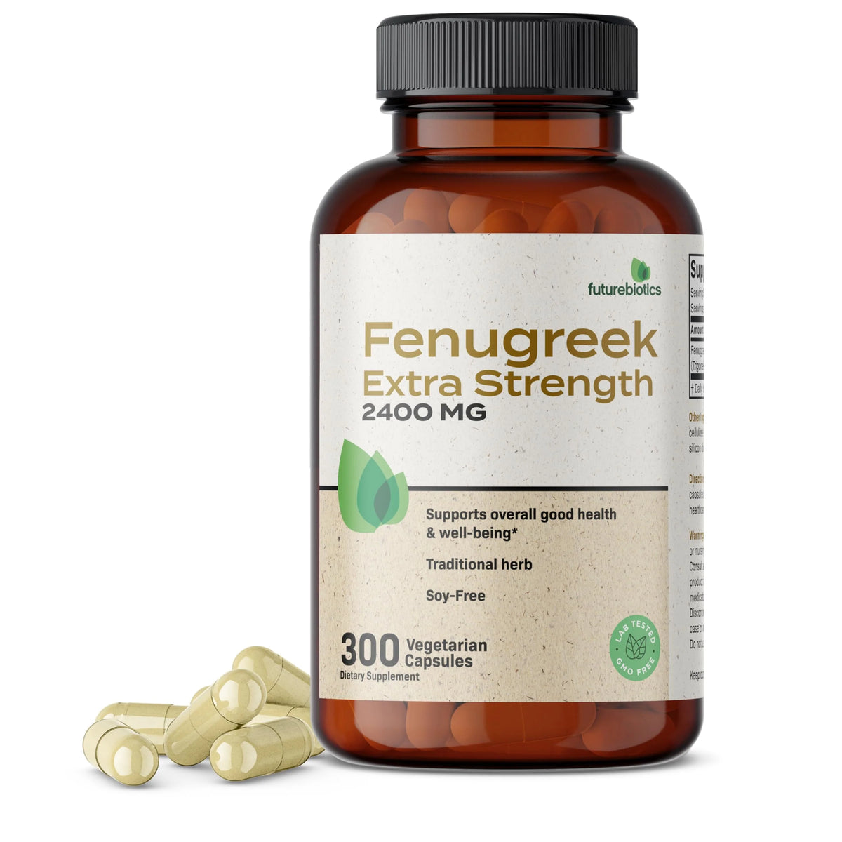 Fenugreek 2400 MG 300 Vegetarian Capsules B4926