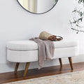 Oval Storage Bench with Rubber Wood Legs K555