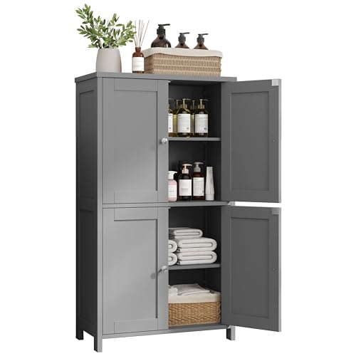 Brown Freestanding Storage Cabinet with 4 Doors A430