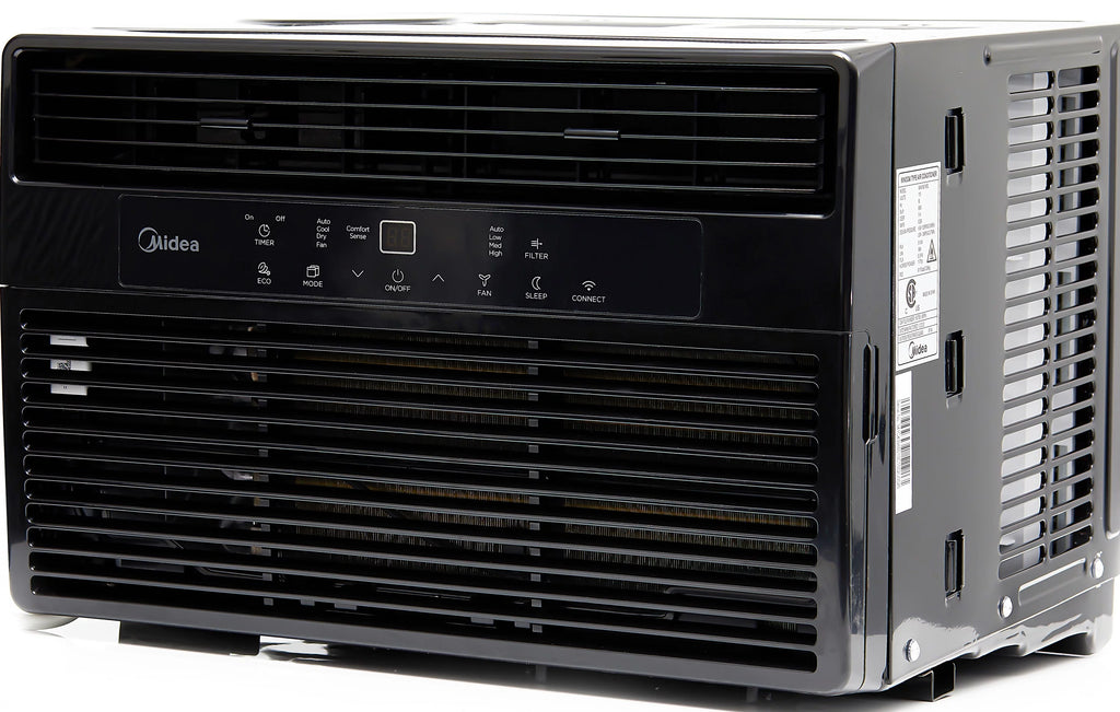 8,000 BTU 115V Smart Window Air Conditioner with Remote, Black R477