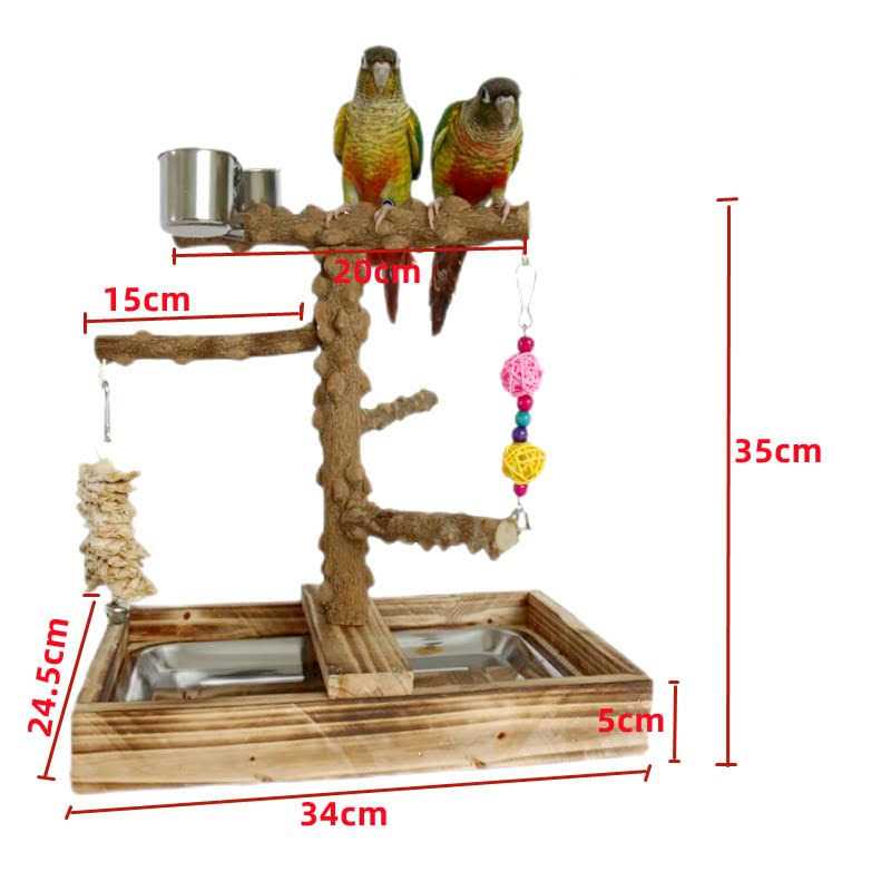 Wood Bird Perch Platform Stand T87852