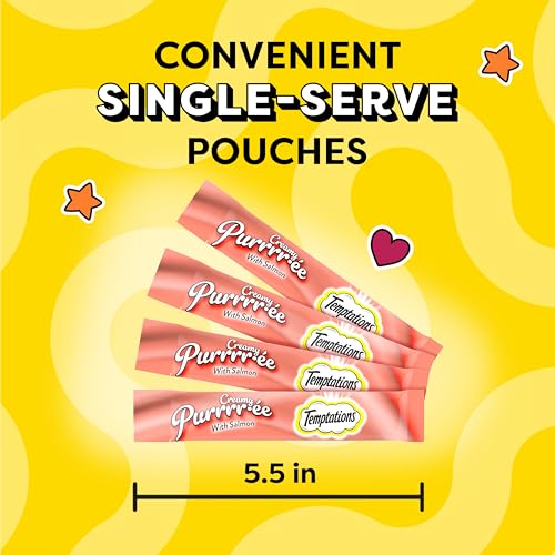 Squeezable Wet Cat Treats with Salmon, 0.42 oz, 44 Count D328