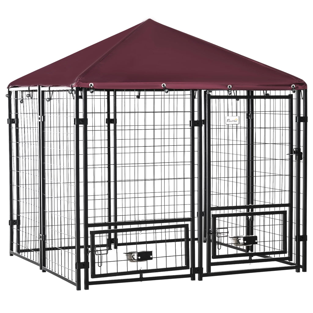 5' x 5' x 5' Outdoor Dog Kennel with Canopy S3755