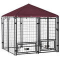 5' x 5' x 5' Outdoor Dog Kennel with Canopy S3755
